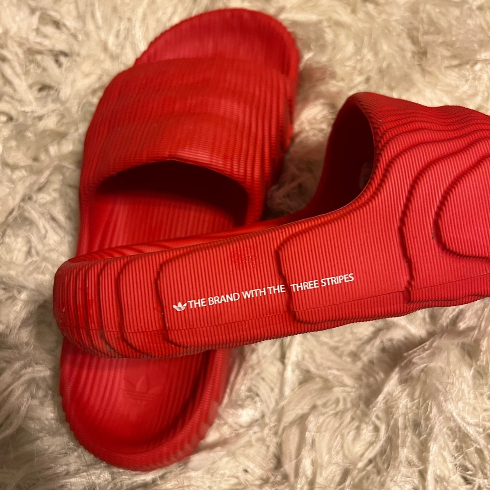 Adidas Red Slide Sandals
